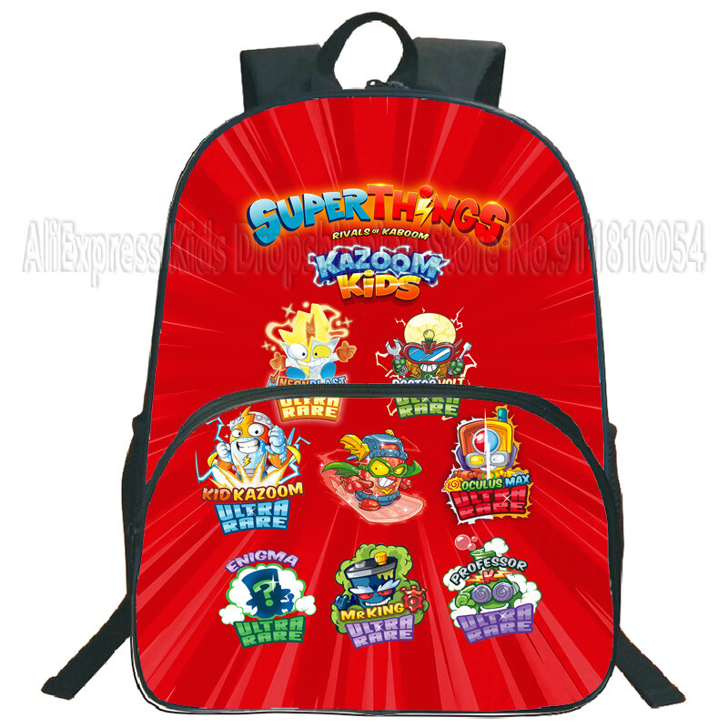 Mochila Super Zings 8 de 16 pulgadas para niños y niñas, mochila escolar con dibujos animados, bolsa de viaje