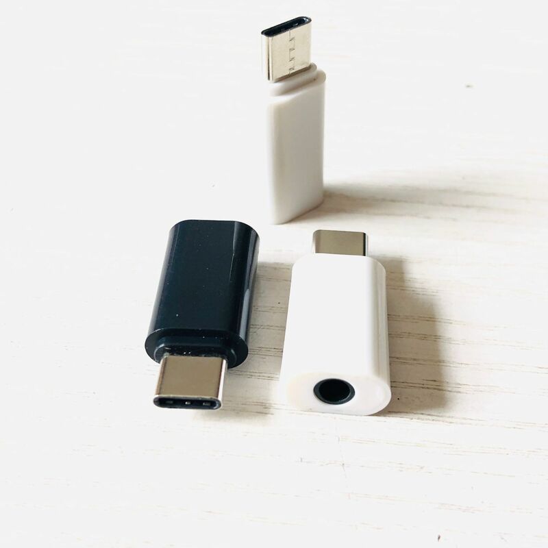 Type-C Adapter Male Type C to Female 3.5mm Adapter For Macbook Xiaomi Huawei Honour 3.55mm wired earphone Adapter Support OTG