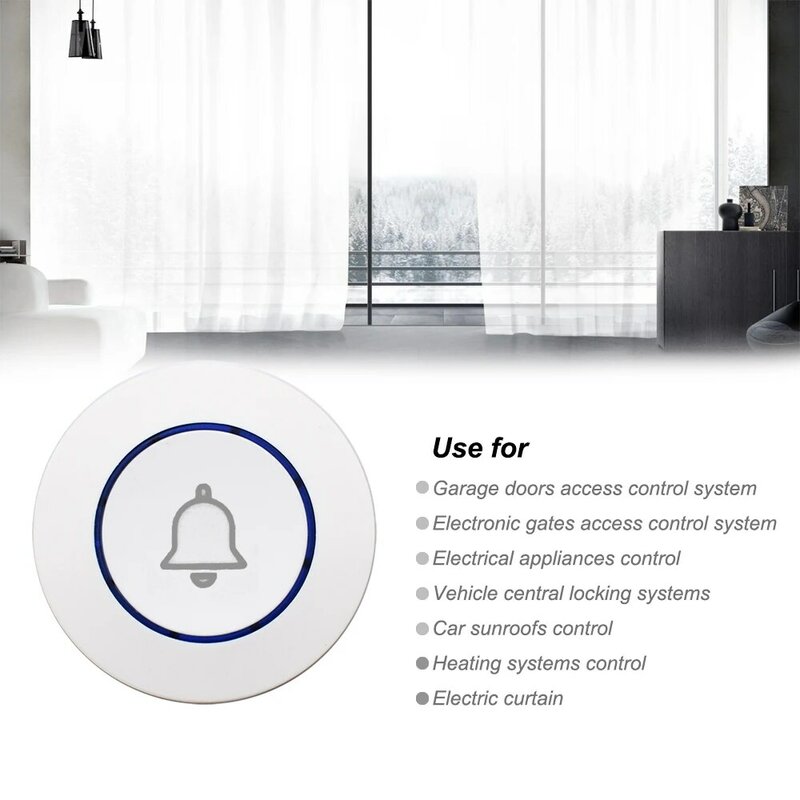 New 433MHz Wireless Doorbell Door Bell Button for Home Security Alarm System Hardware