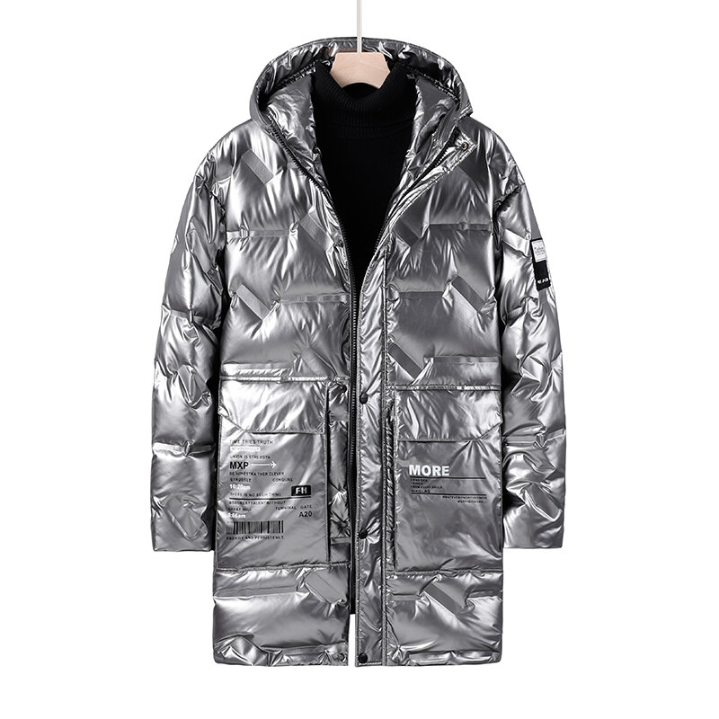 겉옷 2021 남성용 새 코트 다운 재킷 캐주얼 다목적 트렌드 남성용 중형 긴 후드 웜 의류 남성용 드롭 선박