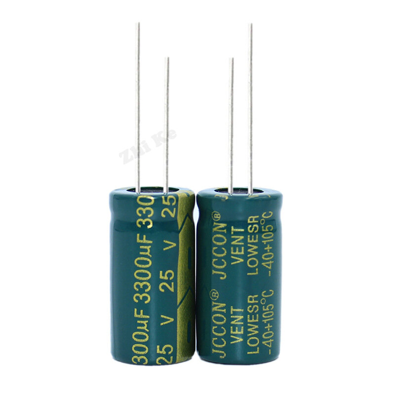 3 pces 25 v 3300 uf 13*25mm baixo capacitor eletrólito de alumínio esr 3300 uf 25 v capacitores elétricos de alta frequência 20%
