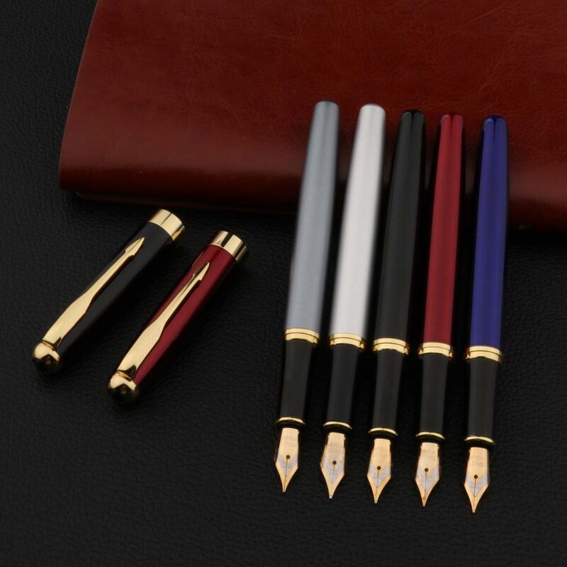 고품질 금속 388 만년필, 비즈니스 블랙 골든 학생 문구, 사무실 학교 용품, 선물 잉크 펜