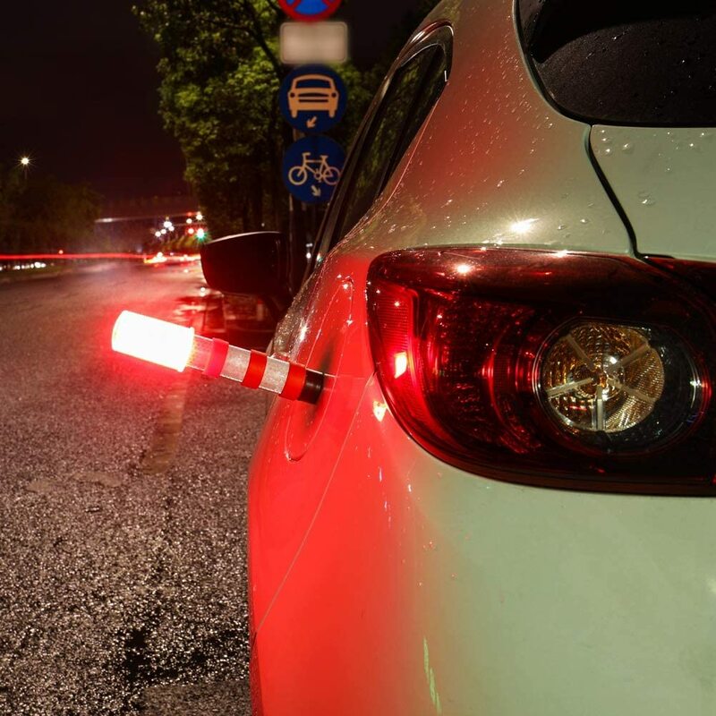 Kit suar pinggir jalan darurat LED lampu peringatan jalan strobo keselamatan suar peringatan jalan raya. Dasar magnetik