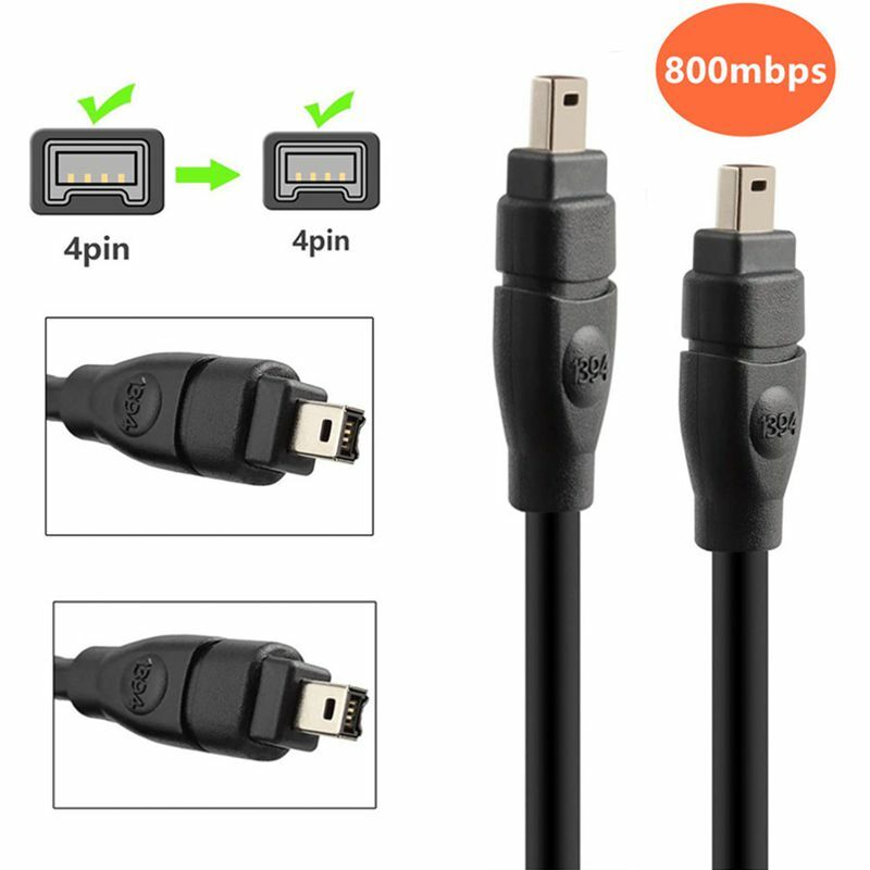 FireWire 800 IEEE-1394B 9pin 6Pin do 6pin 4 Pin do 4 Pin IEEE 1394 dla ILink kabel Adapter 4Pin do Firewire 400 kabel 1.8m 3m 5m