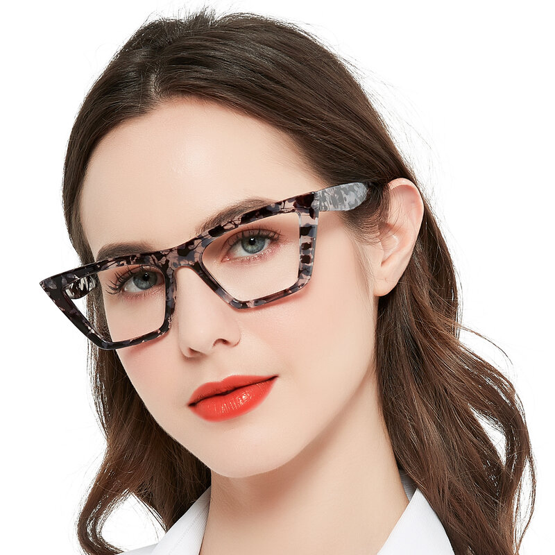 Cat Eye แว่นตาผู้หญิงหรูหรายี่ห้อ Clear เลนส์แว่นตาสายตายาว Presbyopia แว่นตาขนาดใหญ่หญิง Reader Glasses1 1.5 1.75 2 2.5