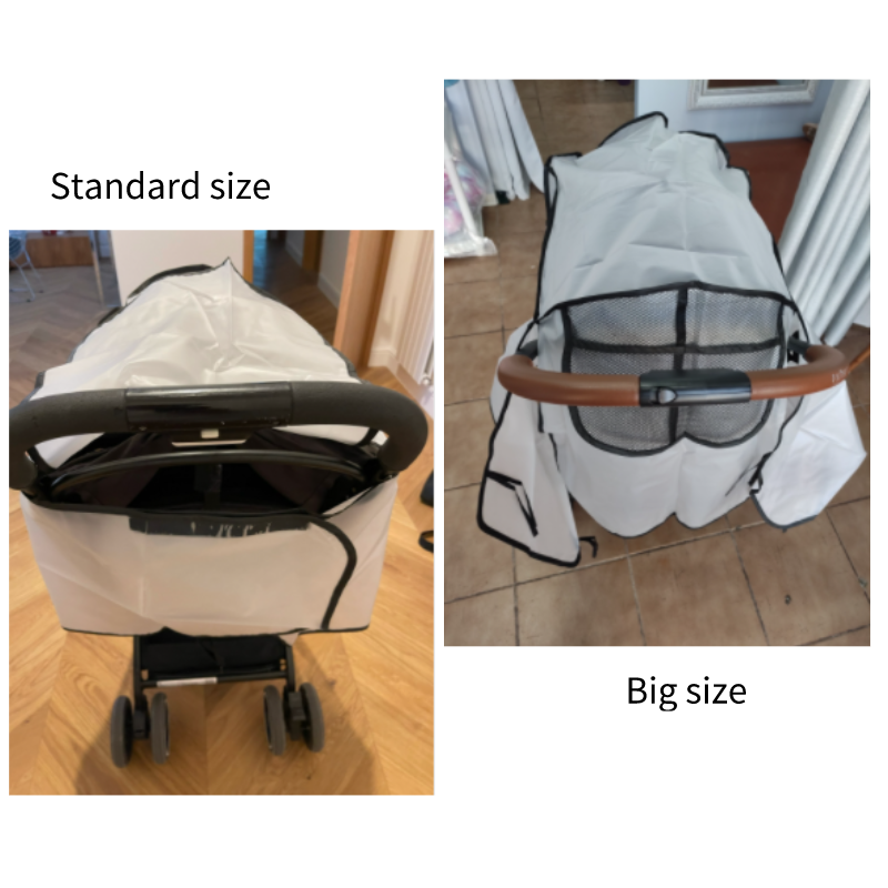 EVA-funda impermeable para cochecito de bebé, protector transparente contra el polvo y el viento, con cremallera abierta, impermeable