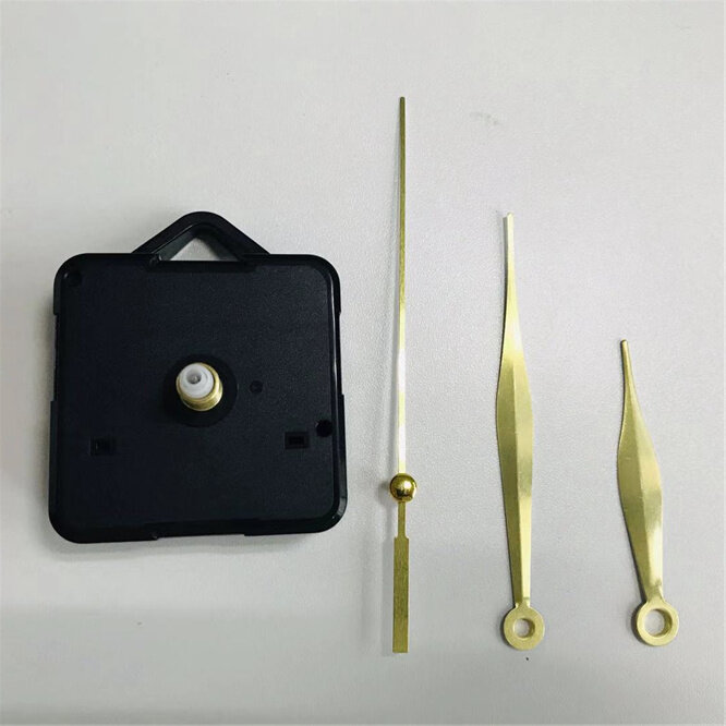 1 conjunto de mãos ouro silencioso relógio de quartzo parede movimento mecanismo 18mm eixo reparação ferramenta peças kit diy conjunto com gancho