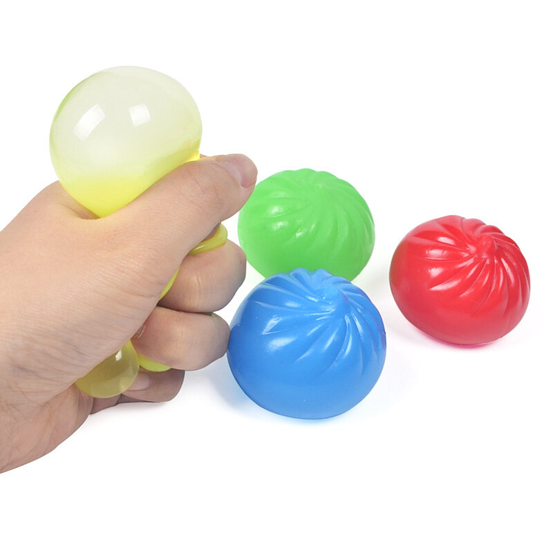 Kid miękka woda piłka kolorowe gotowane na parze nadziewane kok chińskie jedzenie dzieci zabawki typu Fidget zwolnienie ciśnienia antystresowe zabawki dekompresyjne