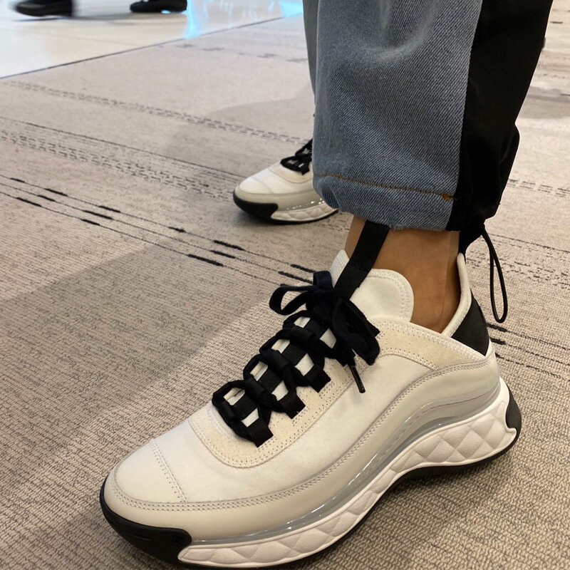 Białe trampki kobiety 2020 wiosna na co dzień Chaussures Femme Runnng Chunky trampki gruba podeszwa obuwie damskie moda Zapatos De Mujer