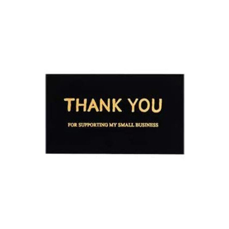 50Pcs/Set Bronzing Single Page Type Greeting Thank You Cards Wedding Birthday Party Invitations Flower Shop Gifts Box Blank Card