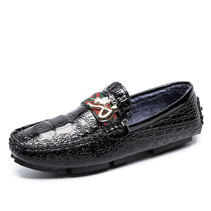 2021 zimowe futrzane mokasyny męskie obuwie skórzane płaskie buty wsuwane luksusowy projektant mody mokasyny łódź obuwie wygodne męskie buty