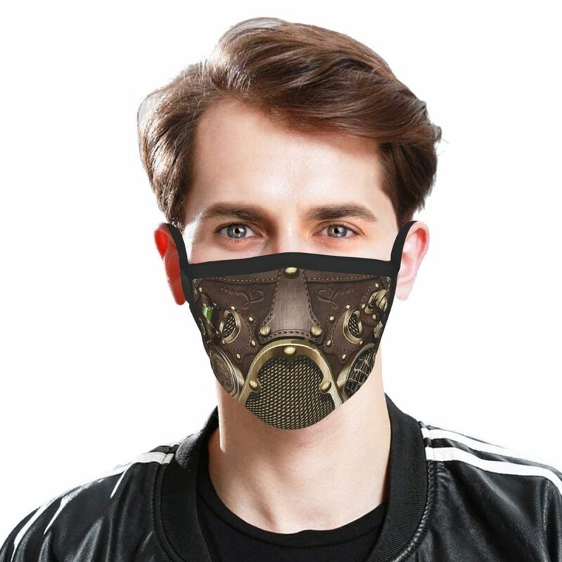 Steampunk maschera facciale riutilizzabile per bocca casco pilota Air Fighter maschera Anti foschia maschera di protezione respiratore muffola per bocca