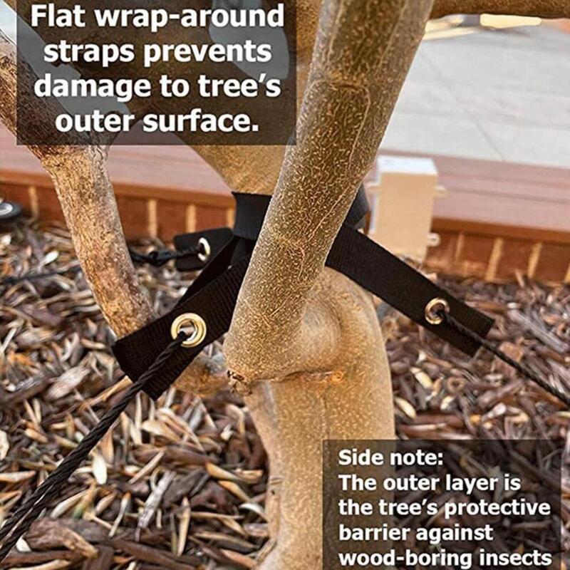 Fijación de 1 Set práctica 12 pulgadas árbol juego anclas Kit firma árbol Kit de enderezamiento la corrosión para patio