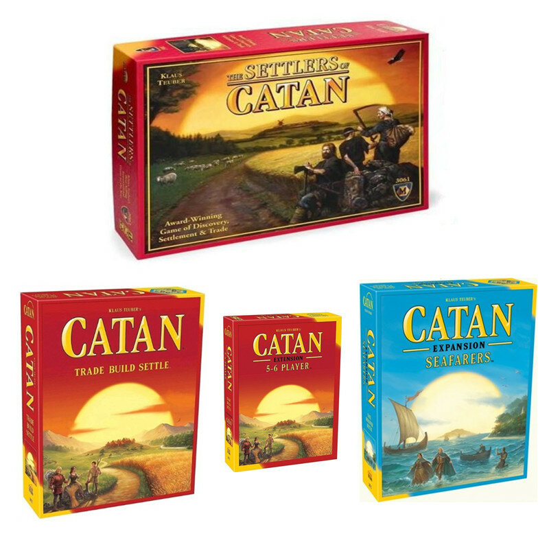 Settlers of Catan Strategy Board Game 5th Edition With Seafarer 5-6 Player Expansion Party Table Game Toy Gift For Children