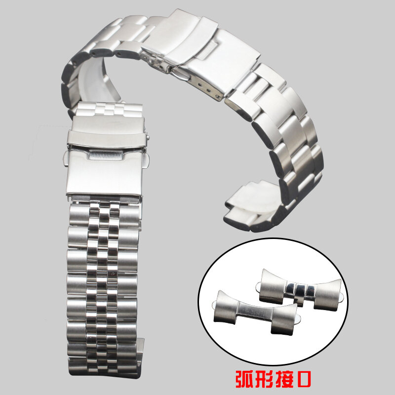 Bracelet de montre en acier inoxydable pour homme, fermoir à double verrouillage, bracelet de montre SeATM Oris GT2, bracelet de montre à extrémité incurvée, 20mm, 22mm