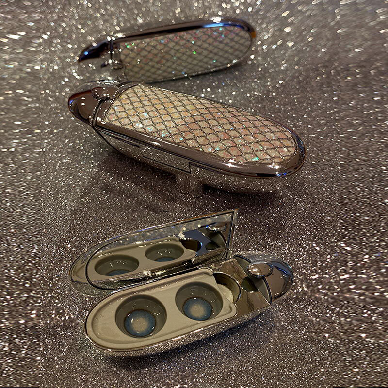 2020 핫 미니 립스틱 콘택트 렌즈 케이스 기질 고귀한 콘택트 렌즈 케이스 여행용 안경 케이스 선물용 안경 케이스