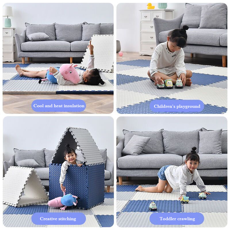 2022 NEW Baby Foam Crawling Mat Children EVA Educational Toys Kids Soft Floor Game Mat Chain Fitness Brick Gym Game Carpet 1cm