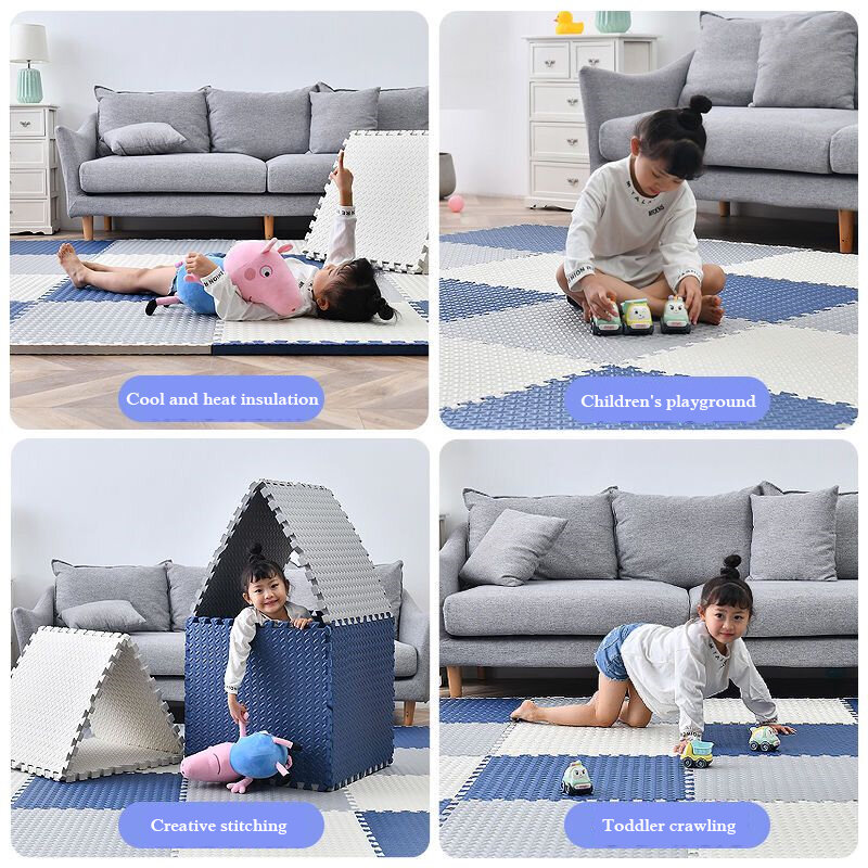 2022 Nieuwe Baby Foam Kruipen Mat Kinderen Eva Educatief Speelgoed Kids Soft Vloer Spel Mat Keten Fitness Baksteen Gym Game tapijt 1Cm