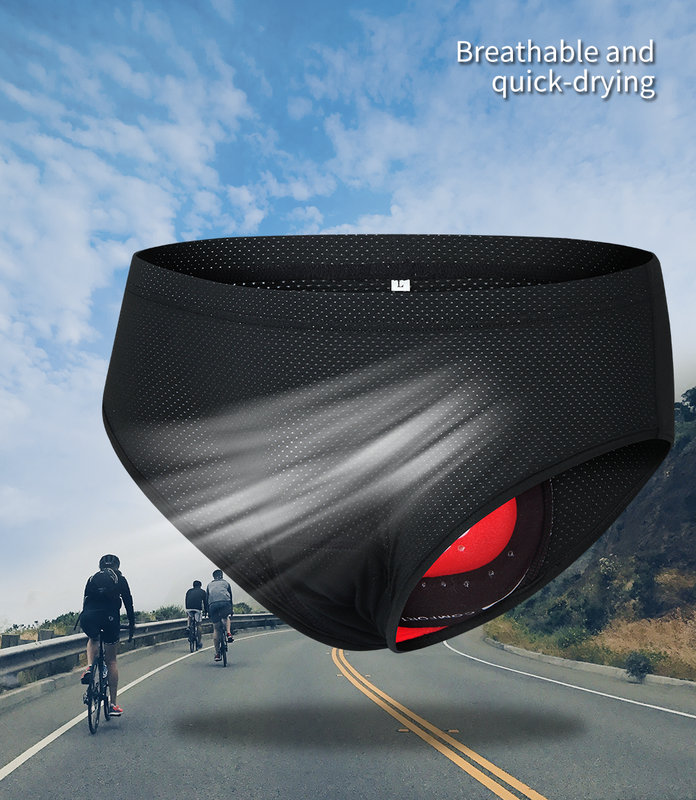 WOSAWE Men's Cycling Underwear Briefs Shorts Quick-dry Sports Tight Bicycle MTB Gel pad Riding Shorts cuecas masculinas atacado