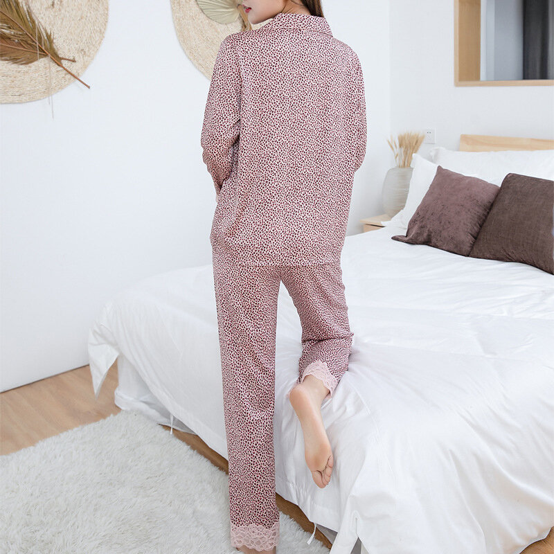 Conjunto de pijama de seda para mujer, ropa de dormir Sexy, larga, a la moda, para el hogar