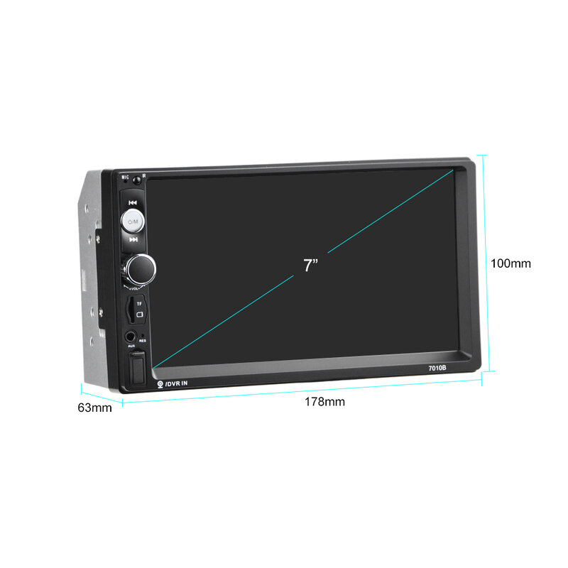 Podofo Universal 2 Din รถวิทยุสเตอริโอ7นิ้ว HD Touch Screen เครื่องเล่นมัลติมีเดีย BT Autoaudio FM Receiver Mirror Link monitor