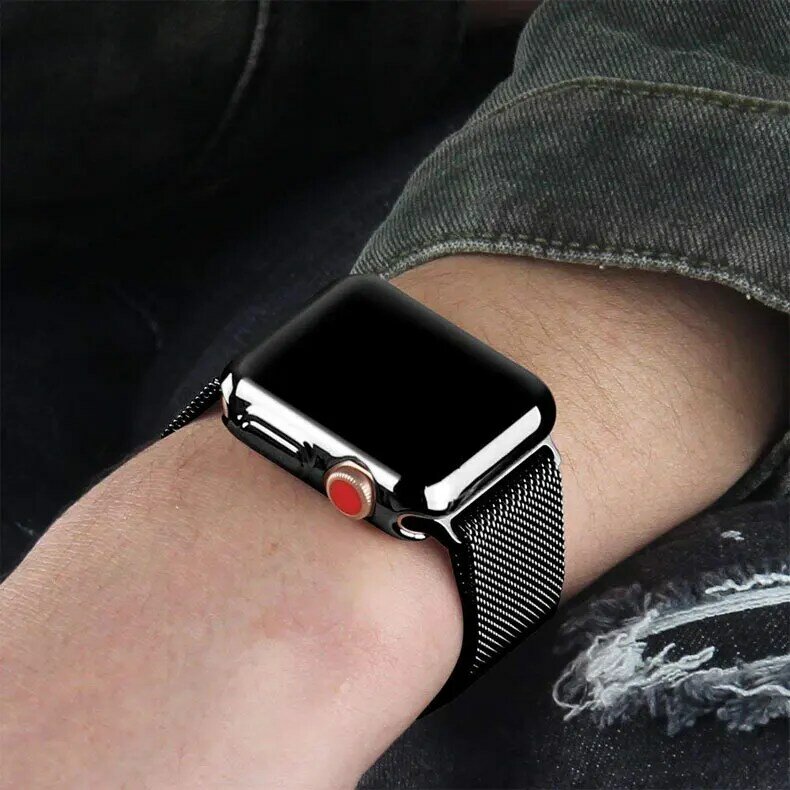 Capa TPU para Apple Watch Case, Full Bumper Band Protector, Acessórios iWatch, Série 9, 8, 7, 6, 5, 3, SE, 44mm, 45mm, 41mm, 42 milímetros, 38 milímetros, 40 milímetros