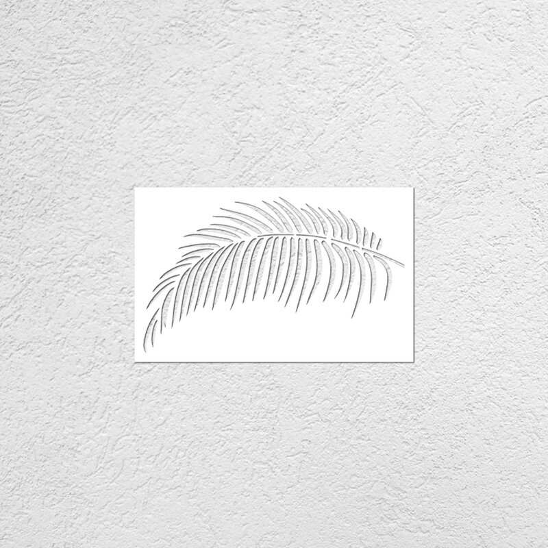 30ซม.-70ซม.Stencil สำหรับตกแต่งเฟอร์นิเจอร์ขนาดใหญ่แม่แบบภาพวาดล็อคสี Mandala Leaf Tropical ฤดูร้อนป่า S047
