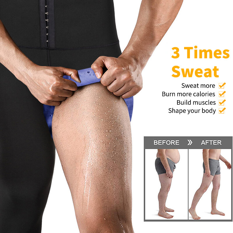 Body Shaper per uomo Fitness Sauna Leggings per il sudore allenatore in vita corsetto legante addominale cintura riduttiva compressione Shapewear