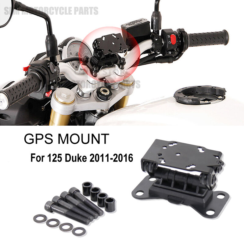 Per 125 Duke 2011-2016 nuovi accessori per moto supporto per telefono cellulare nero supporto per GPS 2015 2014 2013 2012