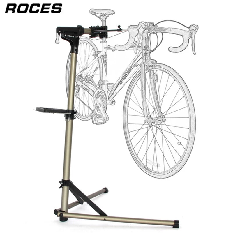 سبائك الألومنيوم دراجة الوقوف المهنية دراجة إصلاح قابل للتعديل أضعاف دراجة حامل Rack تخزين دراجة إصلاح حامل