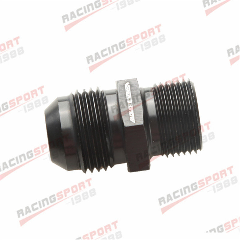 Black Aluminum Alloy Straight Fitting AN10 10AN Male Flare To M20x1.5 Metric