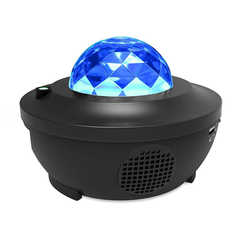 Sterowanie głosem prezenty USB do ładowania lampa projektorowa kolorowe diody led Party głośnik Bluetooth wodoodporny fala wody gwiaździste niebo boże narodzenie