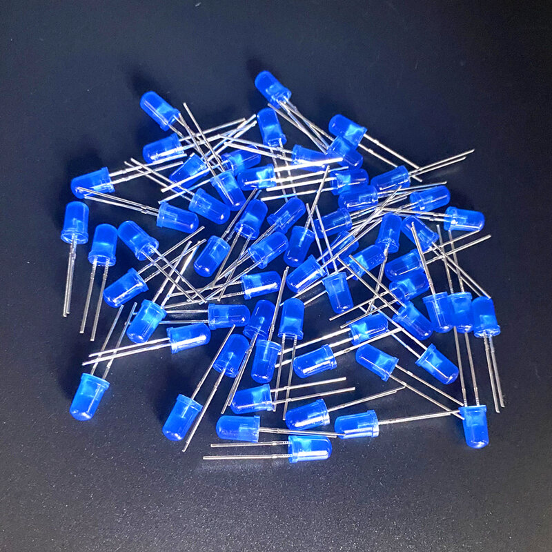 Kit assressentide diode électroluminescente LED, blanc, vert, rouge, bleu, jaune, orange, rose, violet, chaud, bricolage, 5mm, 100 pièces