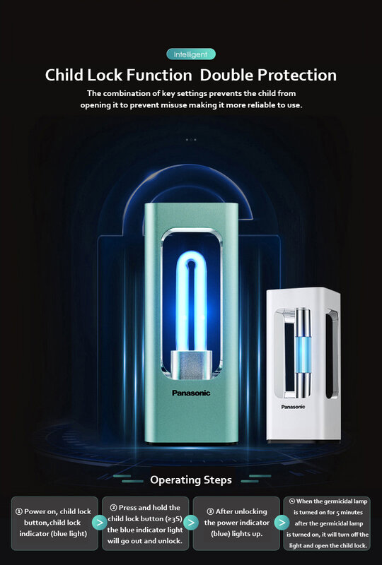 Panasonic-lampe de désinfection UVC, lampes ultraviolettes germicide, lampe bactéricide, 110V 220V 30W