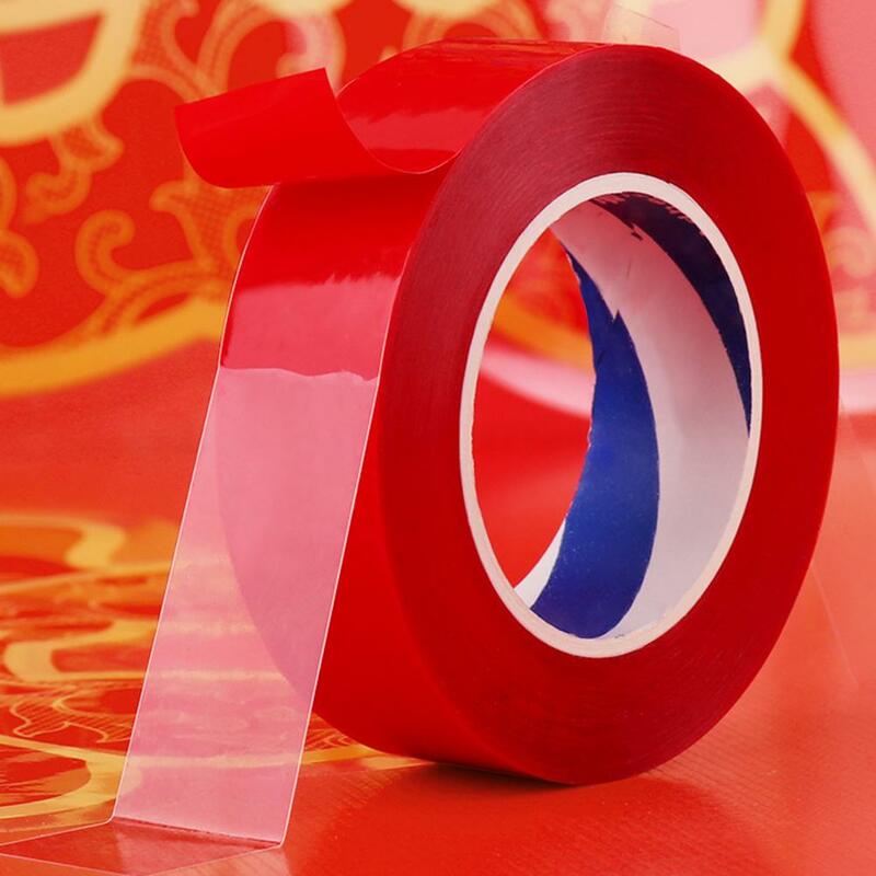 1 Roll 5m/15m Tape Double Sided Multifunctional Adhesive Tape Easy Use PET No Traces Portable Couplet Tape for Festival