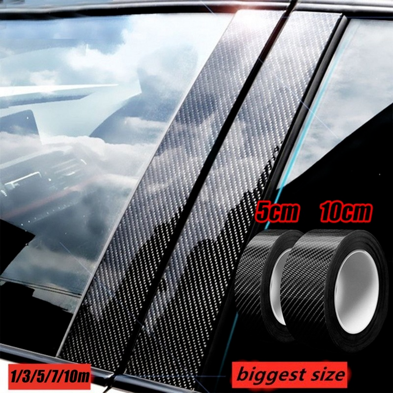 Adesivo per Auto in fibra di carbonio adesivo per pasta fai-da-te striscia di protezione Auto davanzale specchio laterale nastro antigraffio pellicola protettiva impermeabile