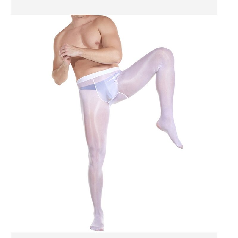 Leggings transparentes de aguja para hombre, pantalones de entrepierna en forma de U, transpirables, transpirables, mangueras invisibles, 8D, 912