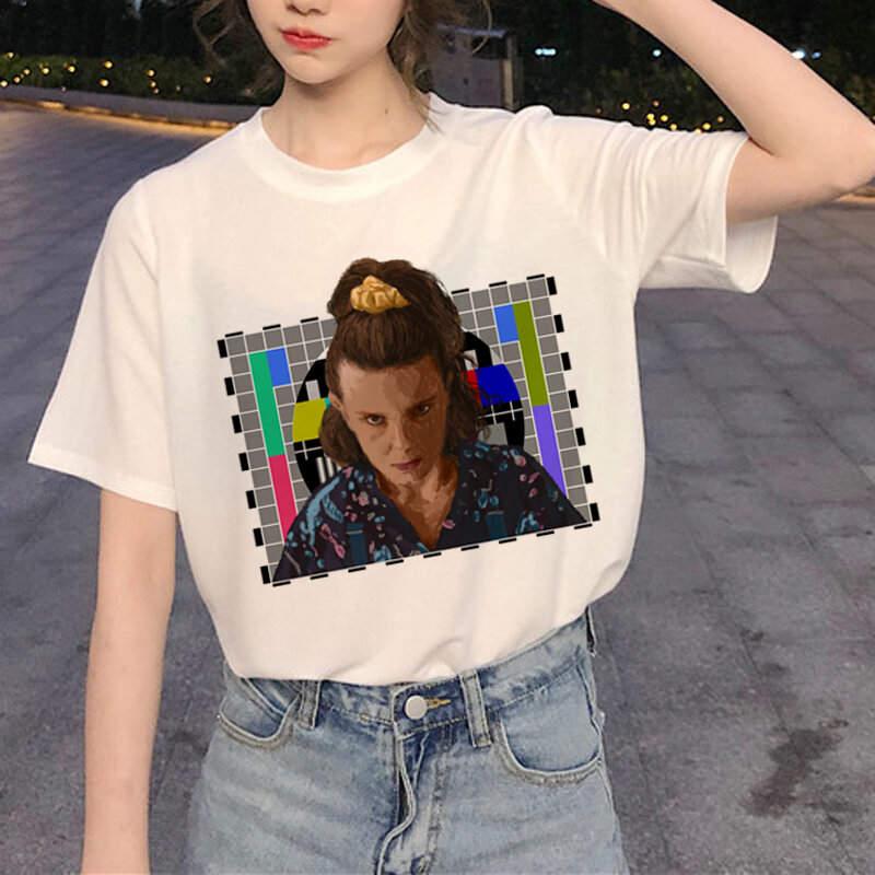Vrouwelijke T-shirt Harajuku Gym Gothic Kleding T-shirt Vrouwen Tops Vrienden Vlone Vintage Stranger Dingen Ariana Grande