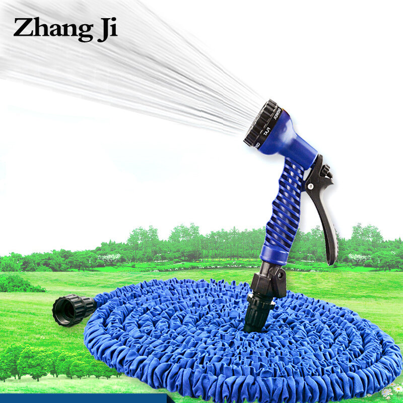 Zhangji jardim irrigate pistola mangueira flexível para gramado ao ar livre janelas do carro jardim mangueira de expansão de água 25ft mangueira mágica