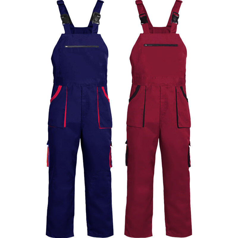 Slabbetje Overall Heren Werkkleding Plus Size Beschermende Overall Jumpsuit Multi Pockets Uniform Werk Tuinbroek Cargo Broek