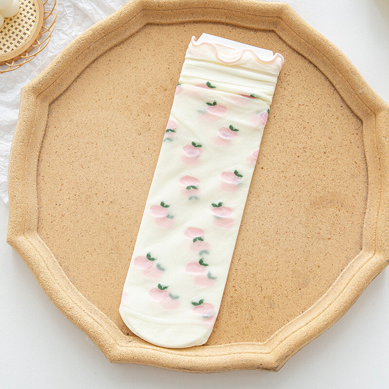 Calze calze tubolari da donna calze sottili in pizzo Lolita giapponese primavera ed estate calze di marea Ins traspiranti leggere e carine