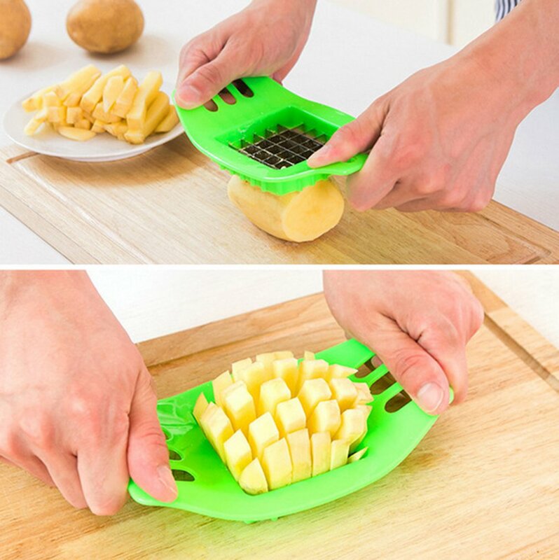 Cortador de patatas fritas práctico, utensilio de cocina para cortar patatas, utensilios útiles para verduras