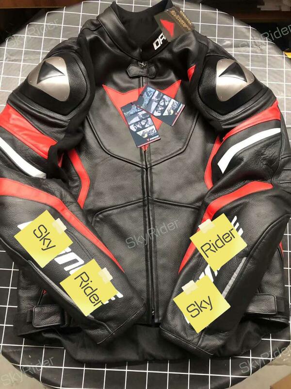 DAIN ESE Men's Motorcycle Racing  Jacket AVRO 4 Cowhide Genuine Leather Jacket Waterproof Lining