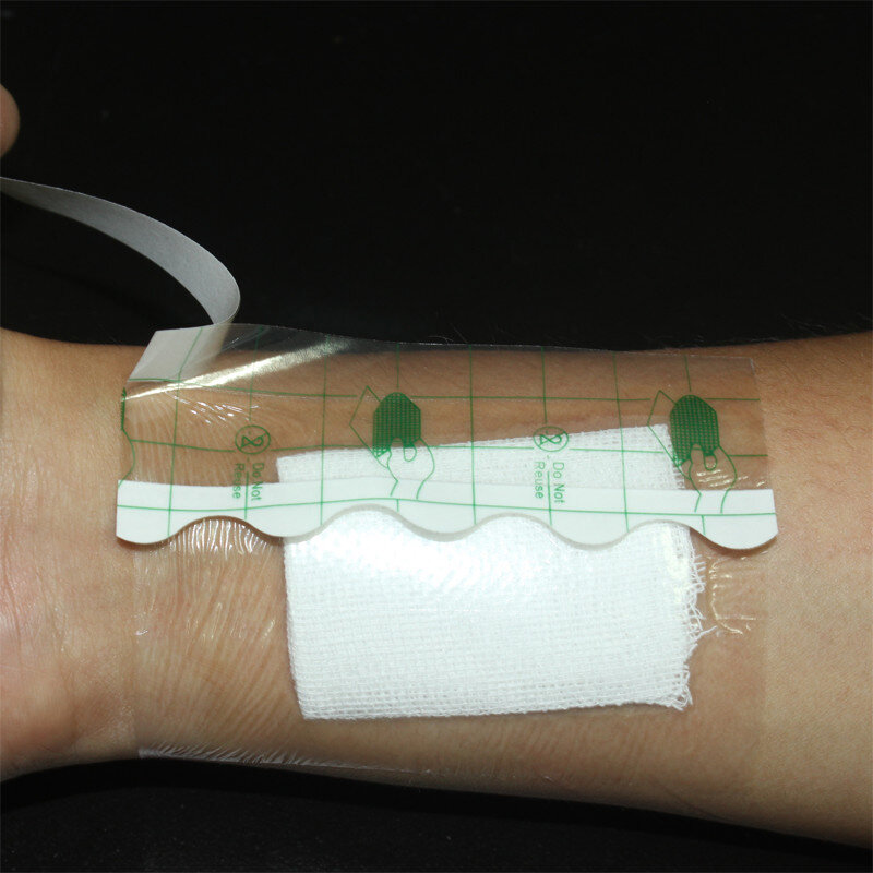 2ピース/ロット医療用透明粘着テープバス防水抗アレルギー薬用pu膜創傷被覆材固定テープ