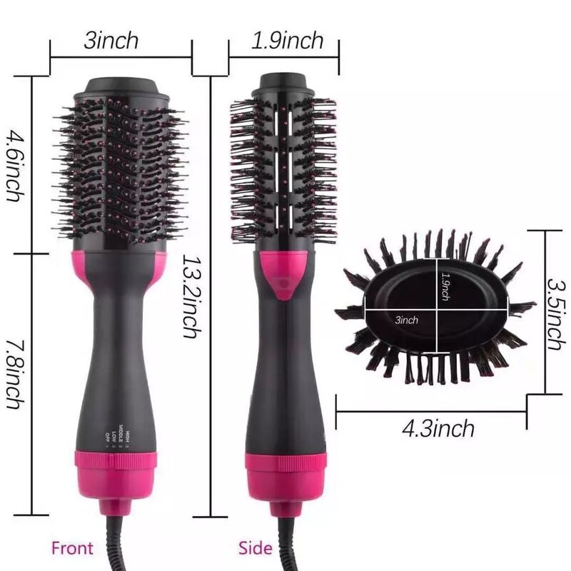 Une étape sèche-cheveux et volumateur Salon Air chaud palette style brosse générateur d'ions négatifs défriser les cheveux bigoudi