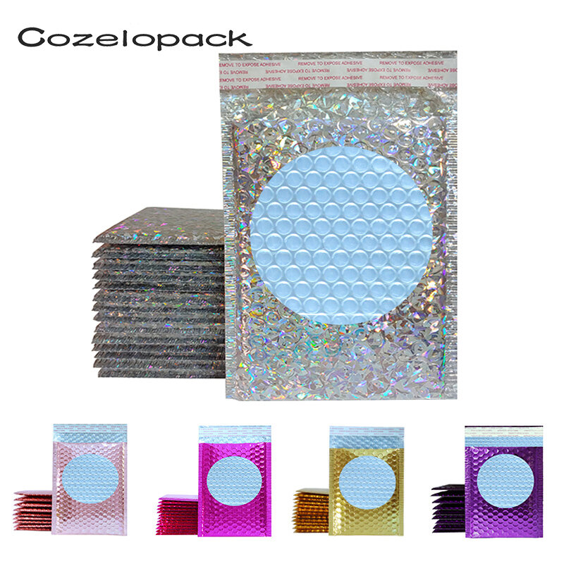 10PCS 15x20cm Color Metallic Bubble Mailers Foil Bubble Bags Aluminized Postal Bags Gift Packaging Wedding bags Padded Envelopes