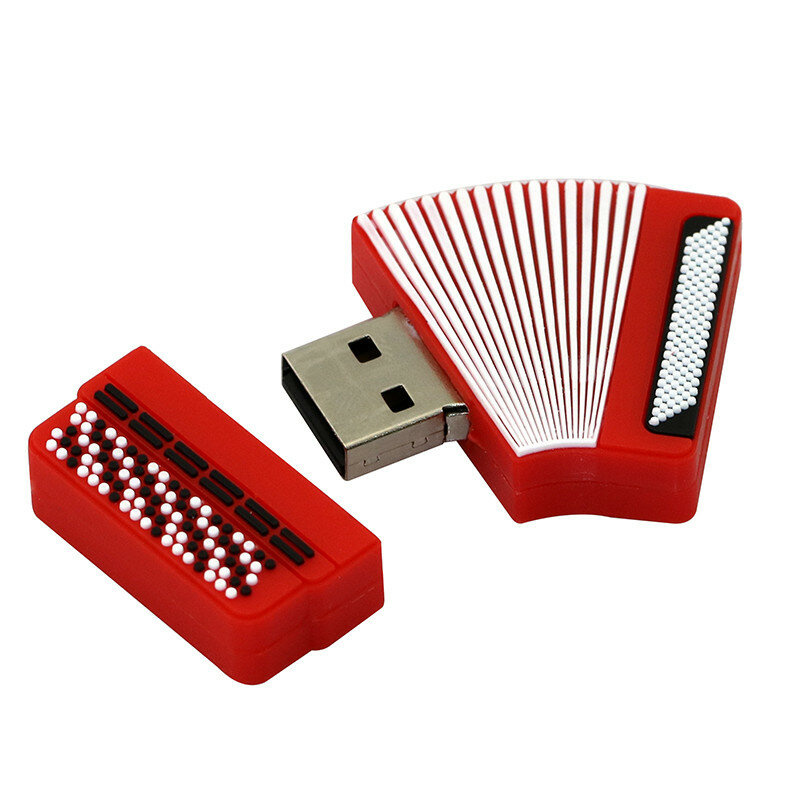 Unidad Flash USB modelo acordeón, pendrive de Piano, 8GB, 16GB, 32GB, instrumento Musical, regalo