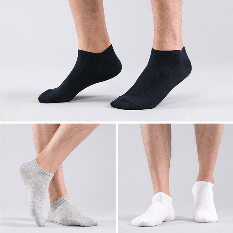 HSS Брендовые мужские носки из 100% хлопка, летние тонкие дышащие носки, высокое качество, не показывают, носки-башмачки, черные короткие носки для студентов, 6 пар/лот