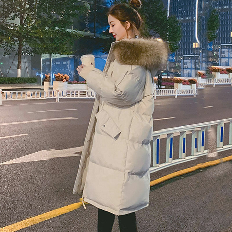 Winterjas 2021 Nieuwe Losse Katoen Gewatteerde Jas Neer Gewatteerde Jas Koreaanse Gewatteerde Jas Vrouwen Mid-Lengte verdikte Student
