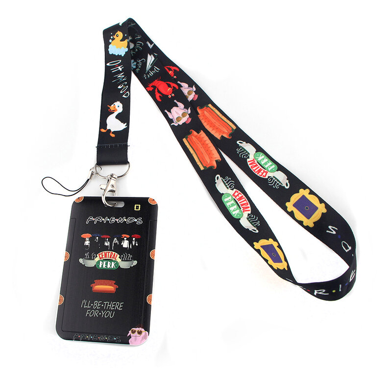 YL150 New Fashion Friends TV Show Lanyard untuk Bus Kredit Bank Card ID Badge Holder Keychain Gantungan Kunci Aksesoris Hadiah Penggemar